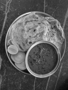 Kerla parota with chicken gassi