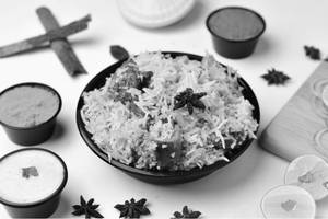 Hydrabadi Soya Chaap Biryani.