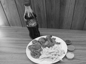 7 Pc Wings,  Fries S And 1 Thums Up