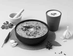 Garlic Tadka Toor Khichdi Bowl + Masala Chaas
