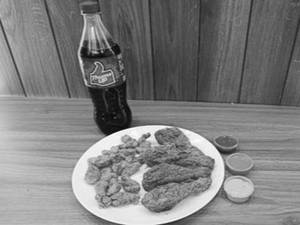 4 Pc Peri-peri Chicken Leg, Chicken Popcorn And Thums Up
