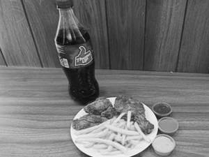 1pc Peri-peri Chicken Leg, 2pc Wings, S Fries And 1 Thums Up