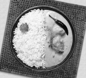 Kadai Pakora With Plain Rice