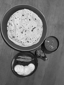 Roti & Greenpeas Combo