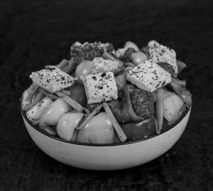 Exotic Saute Veggies And Grilled Tofu : Vegan
