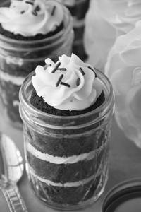 Coffee chocolate jar cake