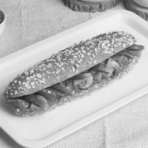 Oatmeal Baguette with Masala Mushrooms
