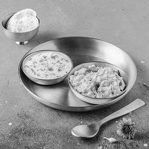 Falahari Samak Rice with Raita