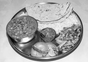 Bihari Dhaba Style Dal Tadka Thali With Desi Ghee