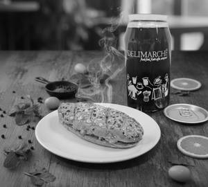 Smoky Tandoori Paneer Tikka Sandwich And Orange Cold Brew