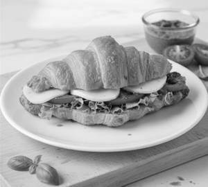 Roasted Tomato, Mozzarella And Pesto In Butter Croissant