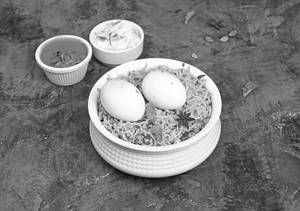 Egg biryani.