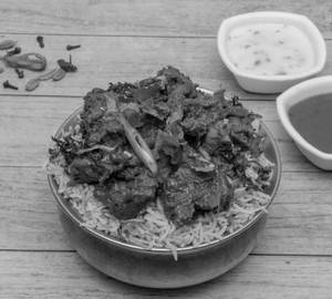 Fried mutton biryani