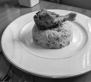 Fried rice and chicken kosha