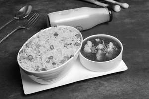 Veg Fried Rice & Gobi Manchurian + Fresh Juice