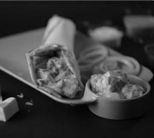 Malai paneer tikka roll