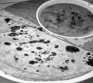 Phulka (3) + Dal