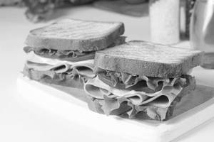 Grilled Tower Chicken Ham Sandwich