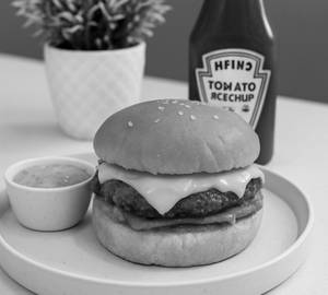 Cheese stuffed chicken burger