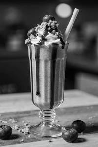 Blueberry ice cream shake