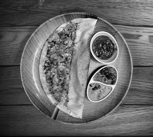 Karam dosa with ghee