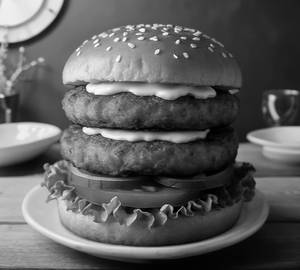 Double tikki chicken burger