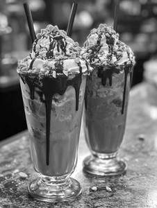 Chocolale ice cream shake