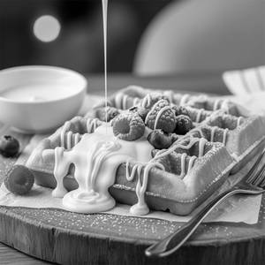 Belgian White Chocolate Waffle