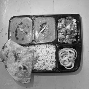 Dal Dhabha +Veg Sabji+chutney +Rice+bread Of The Day