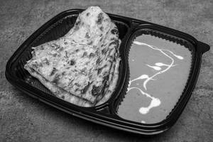 Paneer Naan With Gravy.