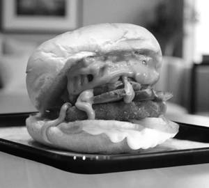 Double veg patty burger