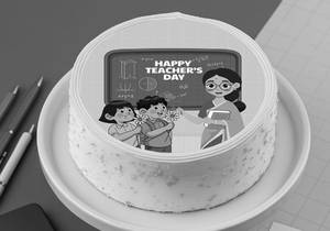Teacher's Day Special Pineapple Photo Cake - 500gms