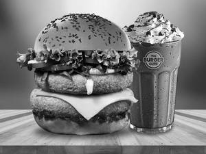 Double Cheese Veg Club Burger +triple Chocolate Shake