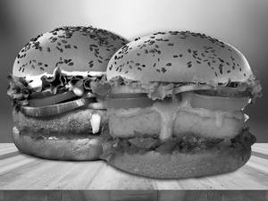 Spicy Paneer Burger+royal Veg Cheese Club