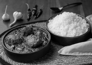 White Rice With Kottayam Fish Curry