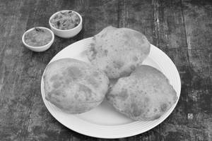 Poori With Side Dish