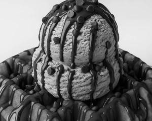 Raspberry Chocolate Ice Cream Waffle
