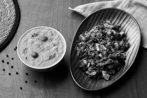 Rasam Rice With Kozhi Mutta Thoran​