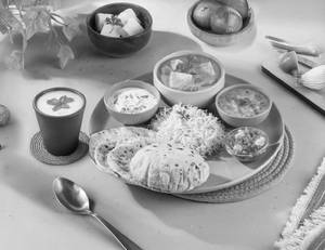 Kadhai wala Paneer Feast Thali + Masala Chaas