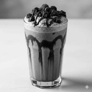 Cold coffee with brownie