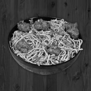 Egg manchurian noodles