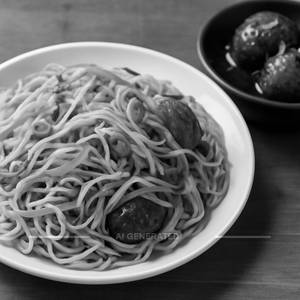 Veg Hong Kong Noodles With Veg Manchurian Dry