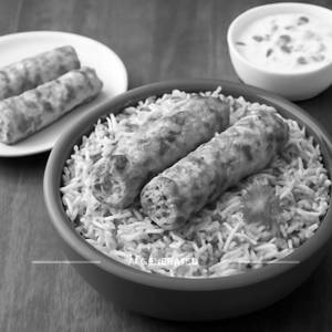 Chicken Malai Seekh Kabab Biryani + Starters ( 2Pcs )