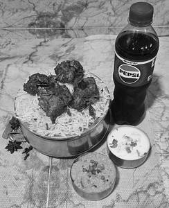 Chicken Fry Biryani [Full] With Pepsi Soft Beverage [250 Ml]