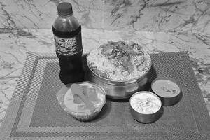 Veg Biryani With Double Ka Metha And Soft Drink 250ml