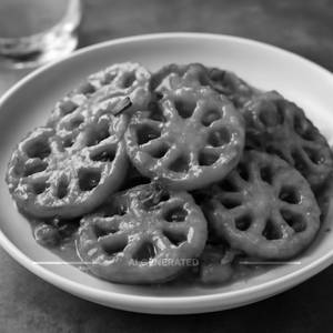 Veg Crispy Lotus Root In Sriracha And Basil Sauce 