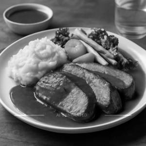 Roast Lamb (Served with Vegetables & Potatoes)