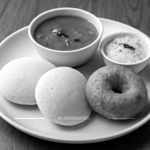 Idli [2 Pcs] With Vada [1 Pcs]