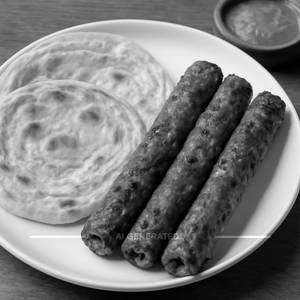Mutton Seekh [4 Pieces] With 2 Plain Paratha