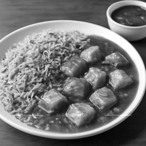 Panner Manchurian Fried Rice With Gravy